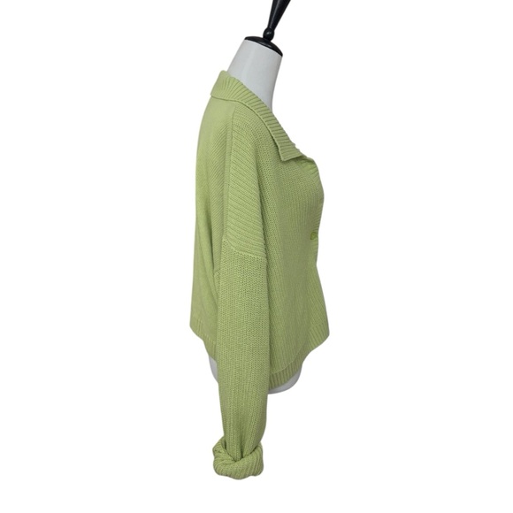 (NWT) Hollister NWT Pistachio Green Cropped Button Front Cardigan XXL - Picture 4 of 8